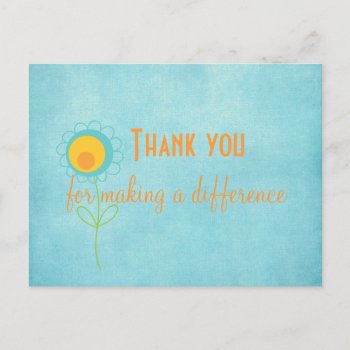 Thank You For Making A Difference Quote Card by QuoteLife at Zazzle