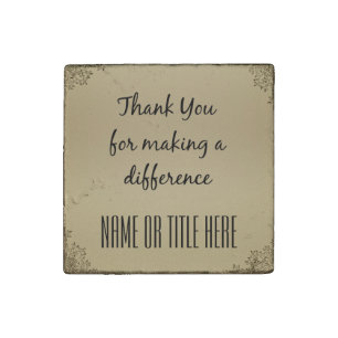 Thank you for Making a Difference Stone Magnet