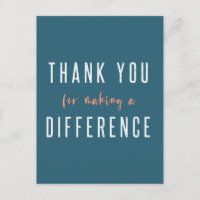 Thank you for Making a Difference | Teal Orange