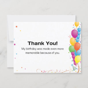 Thank you for making my birthday memorable  postcard