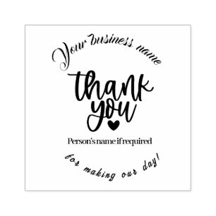 Thank you for making our day! rubber stamp