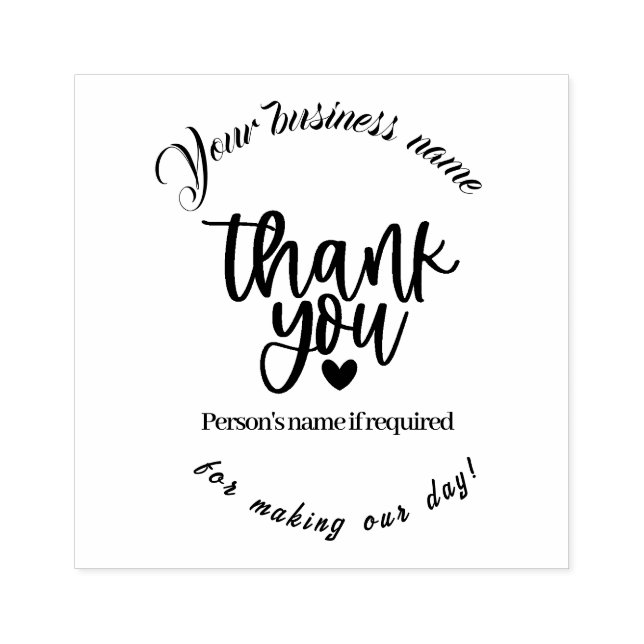 Thank you for making our day! rubber stamp (Imprint)