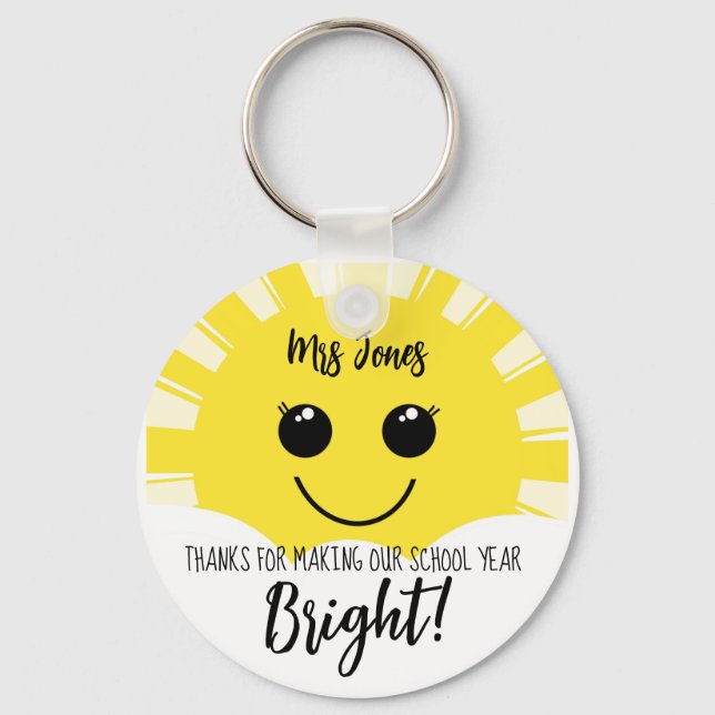 Thank You for Making the School Year Bright  Keychain (Front)