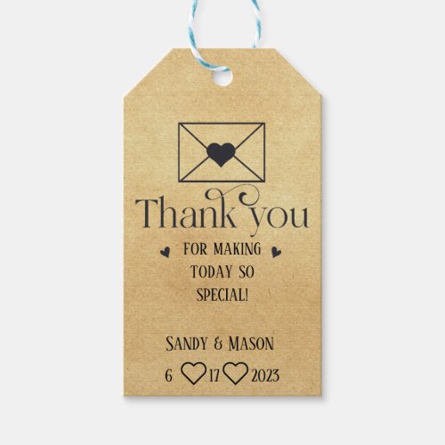 Thank You For Making Today So Special Custom Gift Tags