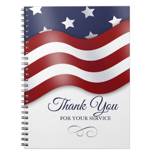 Thank You For Military Service Spiral Notebook
