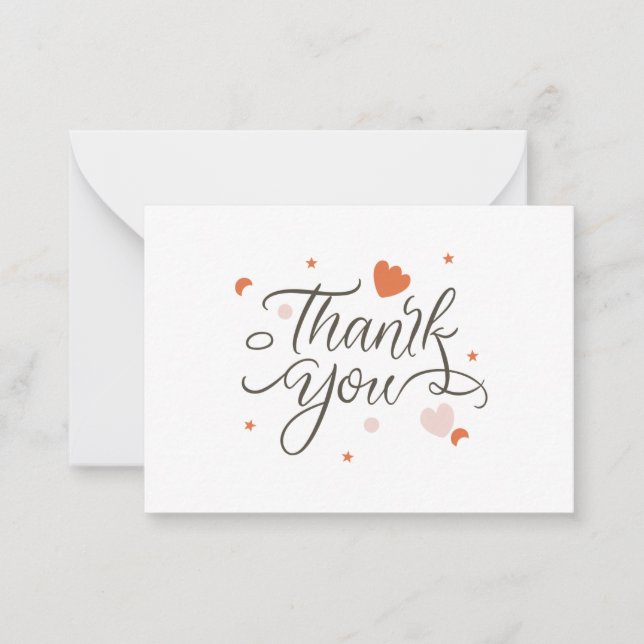 Thank you for no reason note card (Front)