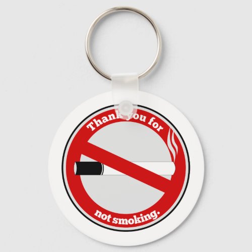 Thank you for not smoking keychain