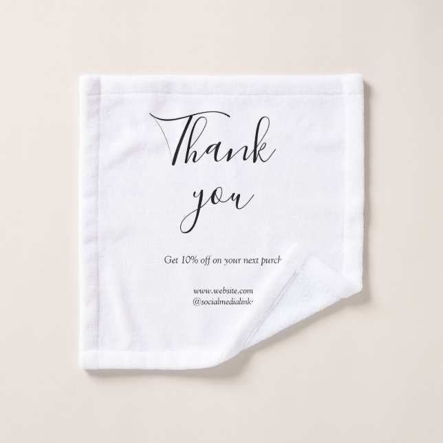 Thank you for order discount code website social b wash cloth (Wash Cloth)