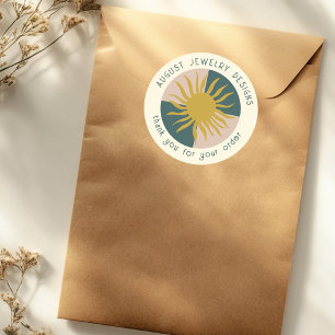 THANK YOU FOR ORDERING Sun Modern Cute CUSTOM Classic Round Sticker