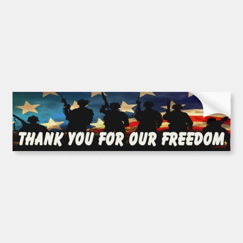 Thank You For Our Freedom 2 Bumper Sticker