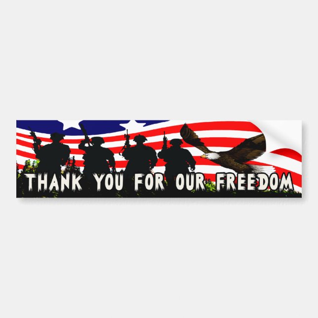 Thank You For Our Freedom! Bumper Sticker (Front)