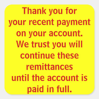 Thank You for Payment Patient Billing Stickers