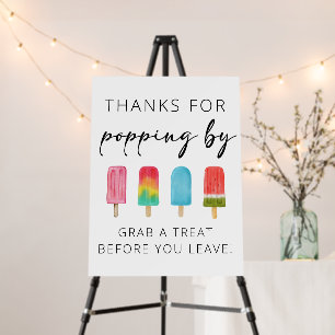 Thank You for Popping By Favor birthday sign