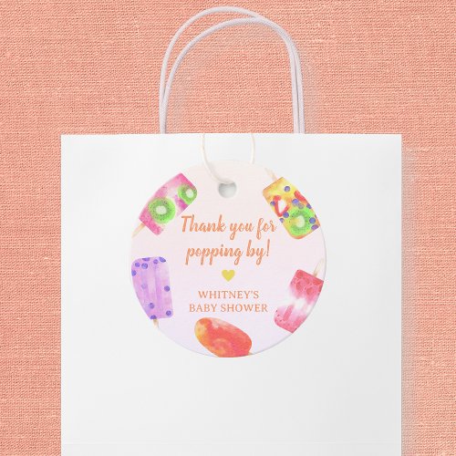 Thank You For Popping Popsicle Baby Shower Favor Tags