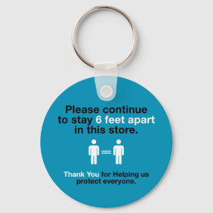Thank You For Practicing Social Distancing Keychain