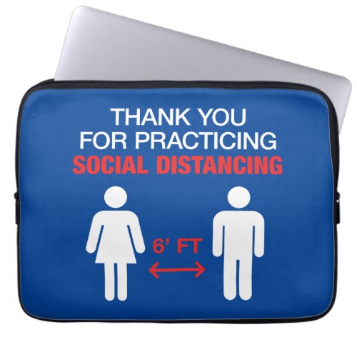 Thank You For Practicing Social Distancing Laptop Sleeve