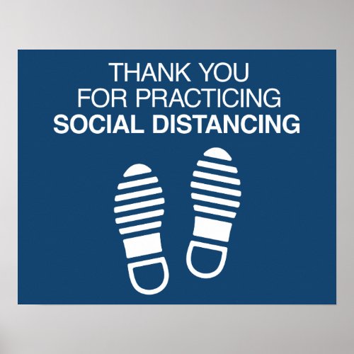 Thank You For Practicing Social Distancing Poster