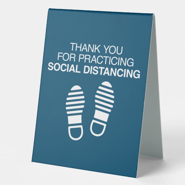 Thank You For Practicing Social Distancing Table Tent (Front)