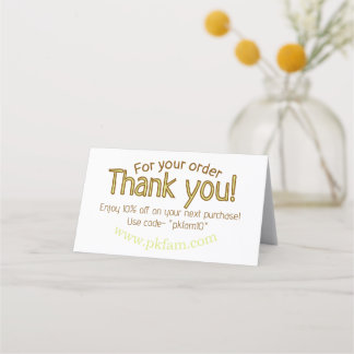 Thank you for purchase gold family business detail loyalty card