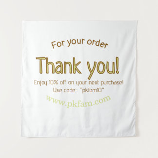Thank you for purchase gold family business detail tapestry