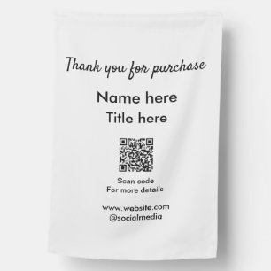 Thank you for purchase name title here scan QR House Flag