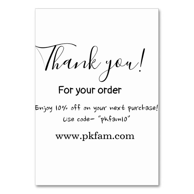 Thank you for purchase pink family business detail (Front)
