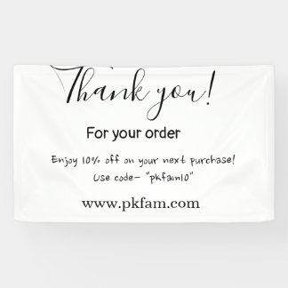 Thank you for purchase pink family business detail banner