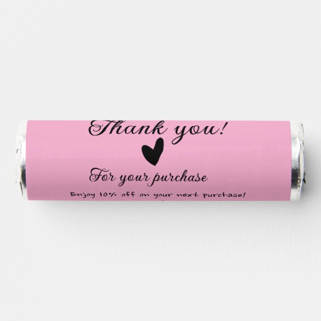 Thank you for purchase pink family business detail breath savers® mints (Front)