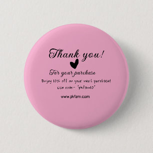 Thank you for purchase pink family business detail button