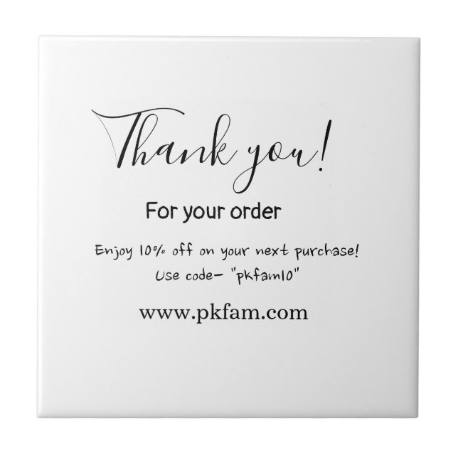 Thank you for purchase pink family business detail ceramic tile (Front)