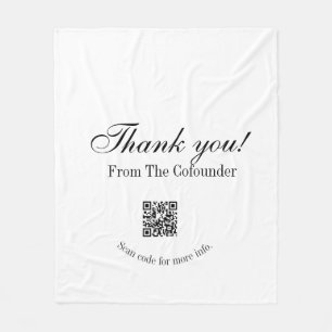 Thank you for purchase pink family business detail fleece blanket