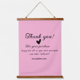 Thank you for purchase pink family business detail hanging tapestry
