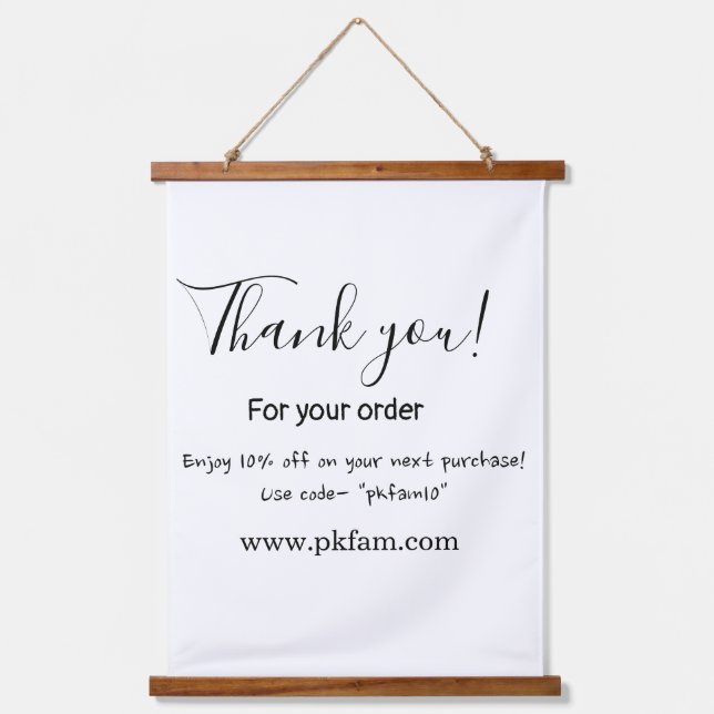 Thank you for purchase pink family business detail hanging tapestry (Front)