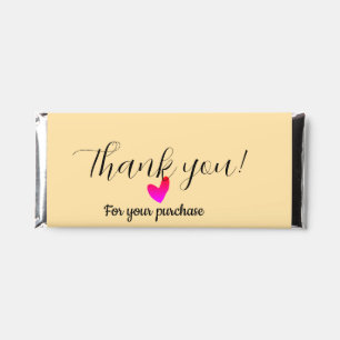 Thank you for purchase pink family business detail hershey bar favors