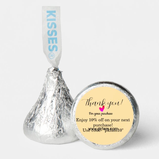 Thank you for purchase pink family business detail hershey®'s kisses® (Front)