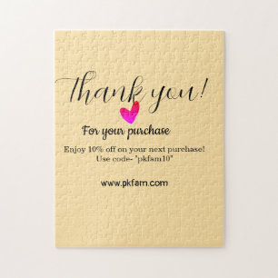 Thank you for purchase pink family business detail jigsaw puzzle