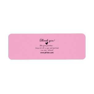 Thank you for purchase pink family business detail label