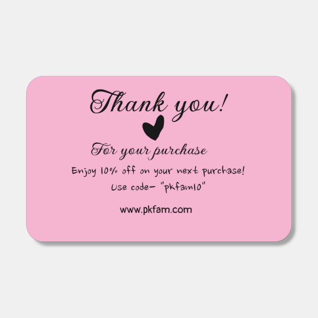 Thank you for purchase pink family business detail matchboxes (Front)