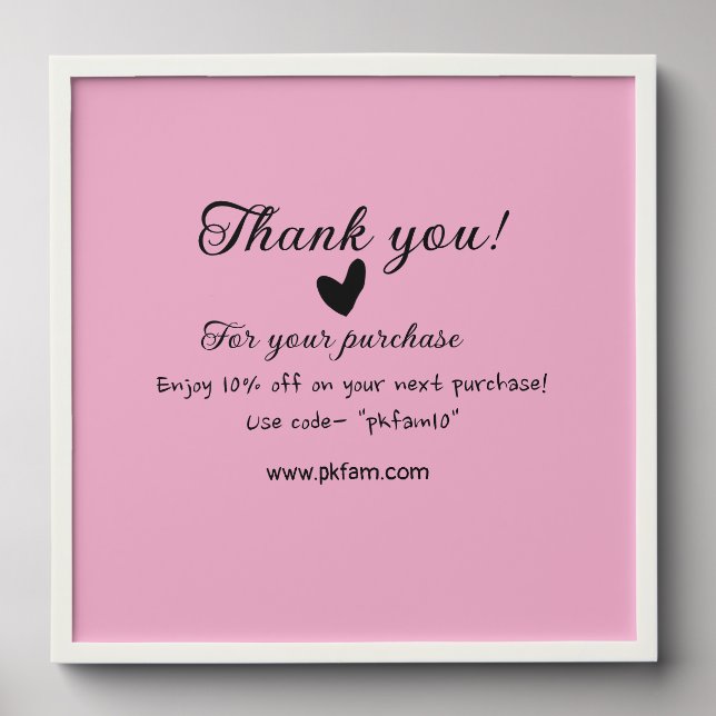 Thank you for purchase pink family business detail peel and stick photo tile (Front Set)