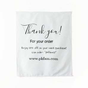 Thank you for purchase pink family business detail tapestry