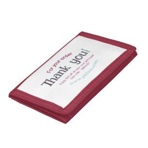 Thank you for purchase pink family business detail trifold wallet