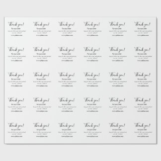 Thank you for purchase pink family business detail wrapping paper
