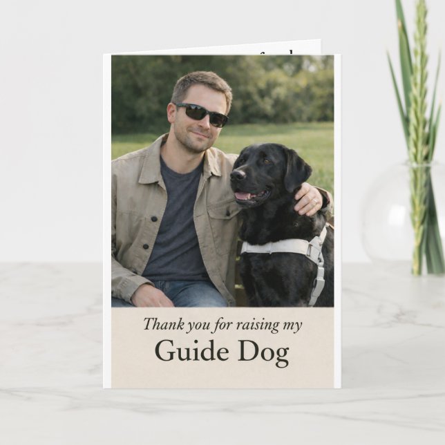Thank You for Raising my Guide Dog Card (Front)