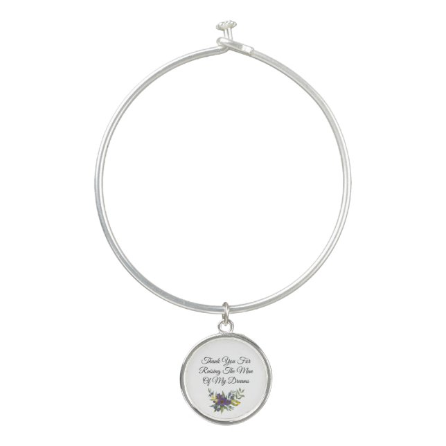 Thank you for raising the man of my dreams gift   bangle bracelet (Front)