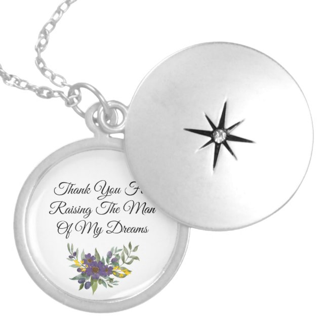 Thank you for raising the man of my dreams gift locket necklace (Front)