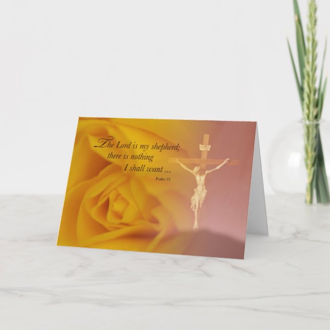 Thank You for Remembrance, Christian, Cross, Rose (Front)