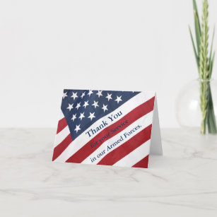 Thank you for Service Armed Forces Greeting Card