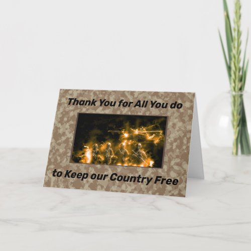 Thank You for Service Person in Military