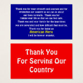 Thank You For Serving Our Country (Front & Back)