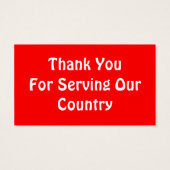 Thank You For Serving Our Country (Back)